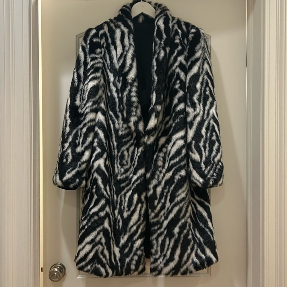 Alice and Olivia Faux Fur Coat